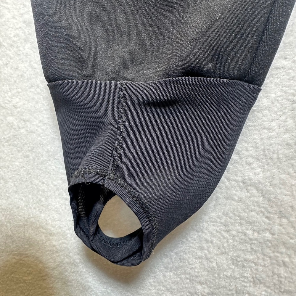 Vintage Obermeyer Ski Bibs Overalls Pants Women 10 Black Stirrup Zip USA Retro - Picture 7 of 15
